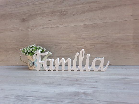 Família - Linha Ck - Palavra de Mesa em mdf