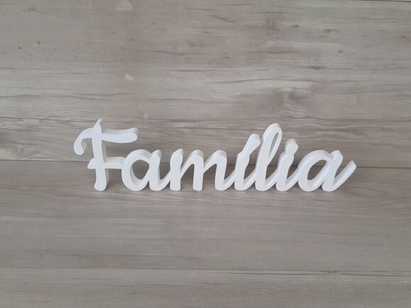 Família - Linha Ck - Palavra de Mesa em mdf - Tamanho m