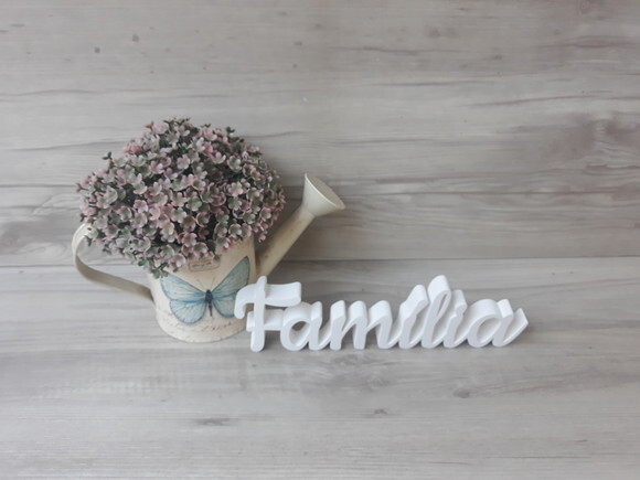 Família - linha CK - Palavra de mesa em MDF - Tamanho P