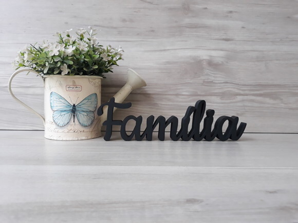 Família - linha CK - Palavra de mesa em MDF - Tamanho P