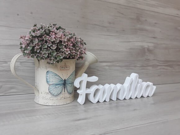Família - linha CK - Palavra de mesa em MDF - Tamanho P