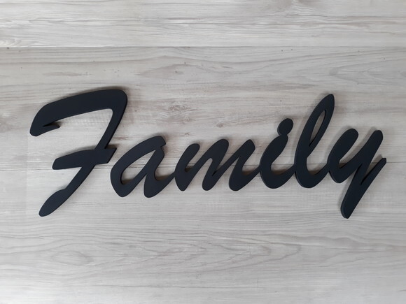 Family - Palavra Decorativa de Parede em mdf