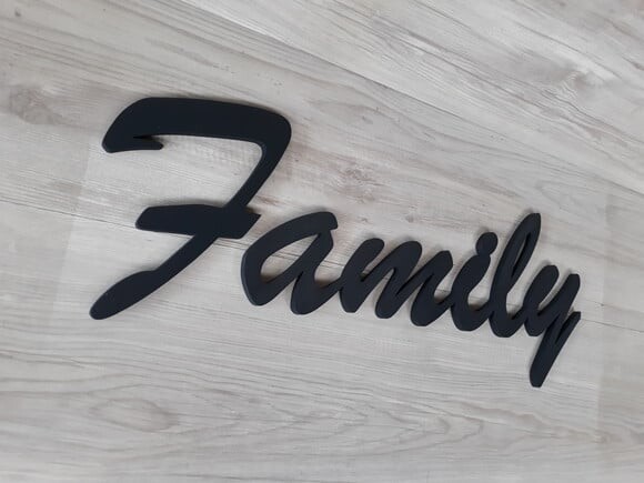 Family - Palavra Decorativa de Parede em mdf