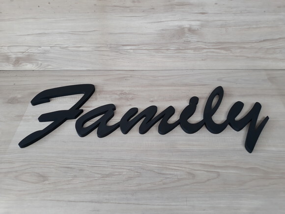 Family - Palavra Decorativa de Parede em mdf