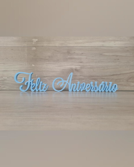 Feliz Aniversário - Palavra Decorativas de Mesa - Linha Ls