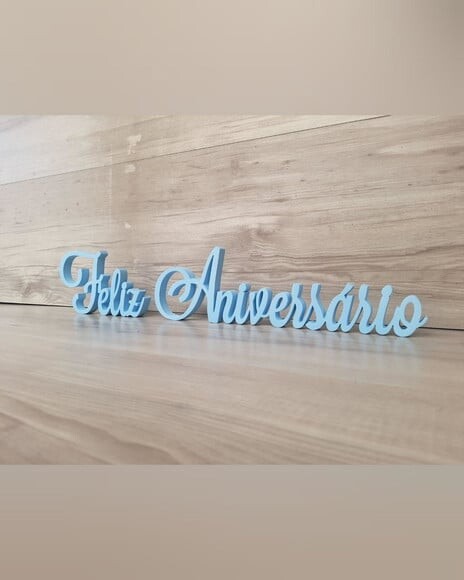 Feliz Aniversário - Palavra Decorativas de Mesa - Linha Ls