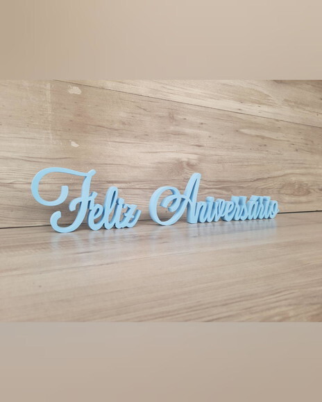 Feliz Aniversário - Palavra Decorativas de Mesa - Linha Ls
