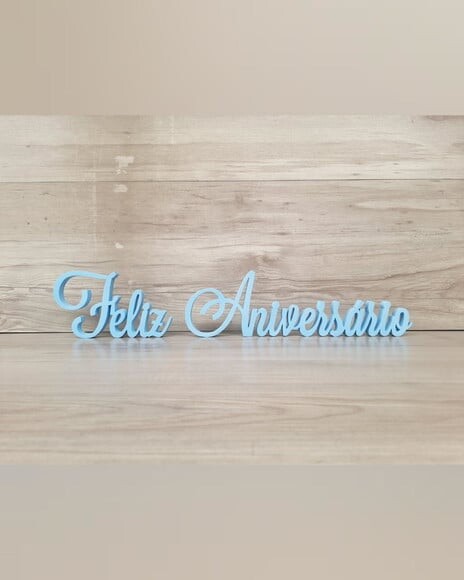 Feliz Aniversário - Palavra Decorativas de Mesa - Linha Ls