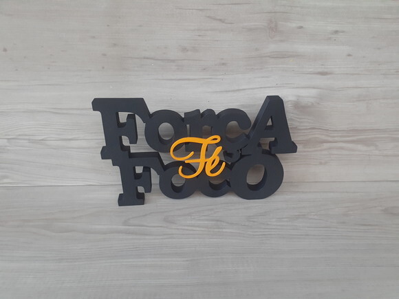 Força Foco Fé - letras decorativas em mdf