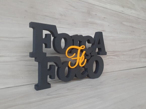 Força Foco Fé - letras decorativas em mdf