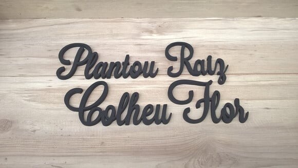 Frase de Parede Plantou Raiz Colheu Flor - linha LS