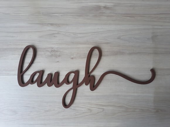Frase em mdf para decoração de parede - live love laugh -