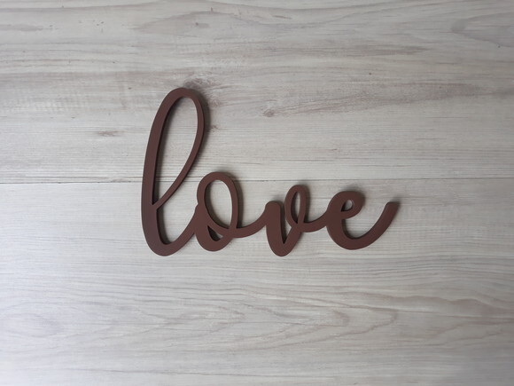 Frase em mdf para decoração de parede - live love laugh -
