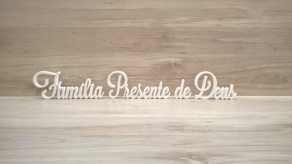 Frase Família Presente de Deus linha LS
