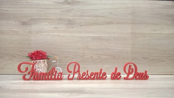 Frase Família Presente de Deus Linha Ls