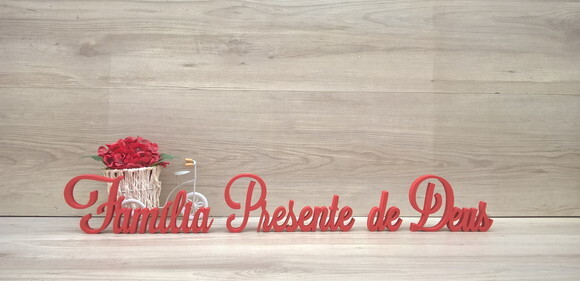 Frase Família Presente de Deus Linha Ls