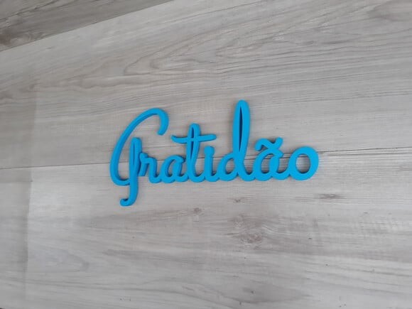 Gratidão - linha ST - Palavra Decorativa em MDF (parede)