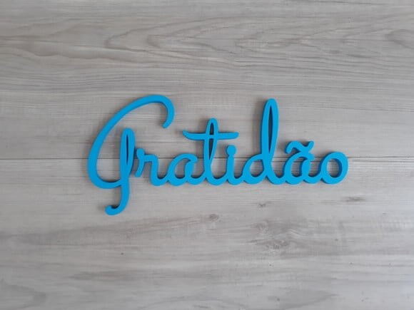 Gratidão - linha ST - Palavra Decorativa em MDF (parede)