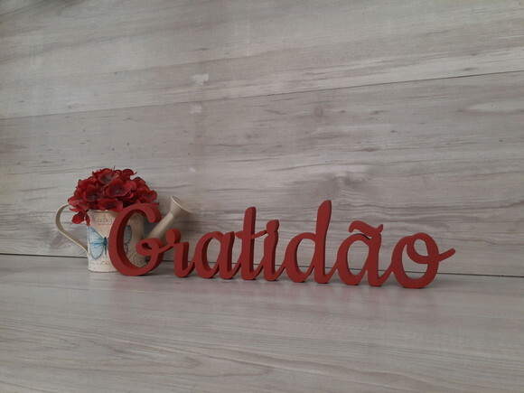 Gratidão - Palavra de mesa em MDF