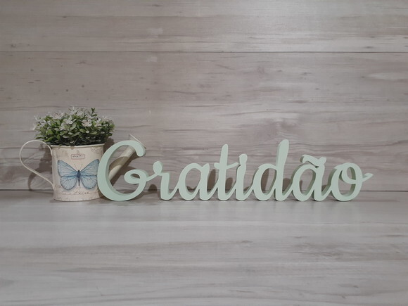 Gratidão - Palavra de mesa em MDF