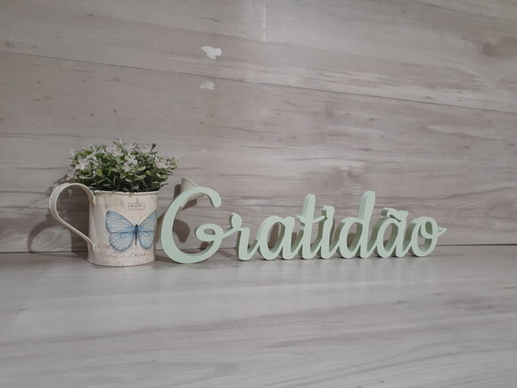Gratidão - Palavra de mesa em MDF