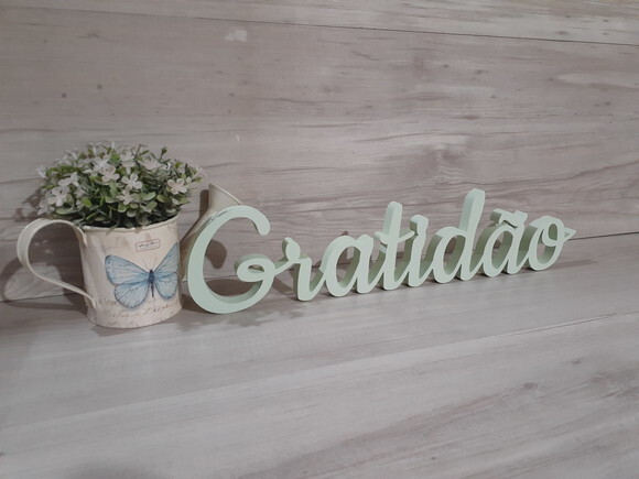 Gratidão - Palavra de mesa em MDF