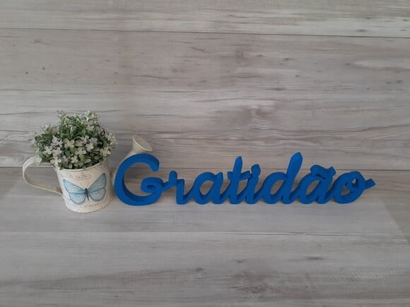 Gratidão - Palavra de mesa em MDF