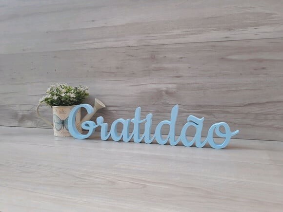 Gratidão - Palavra de mesa em MDF