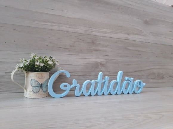 Gratidão - Palavra de mesa em MDF