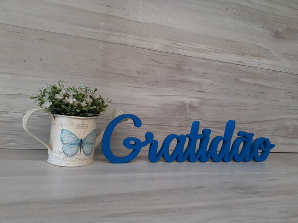 Gratidão - Palavra de mesa em MDF