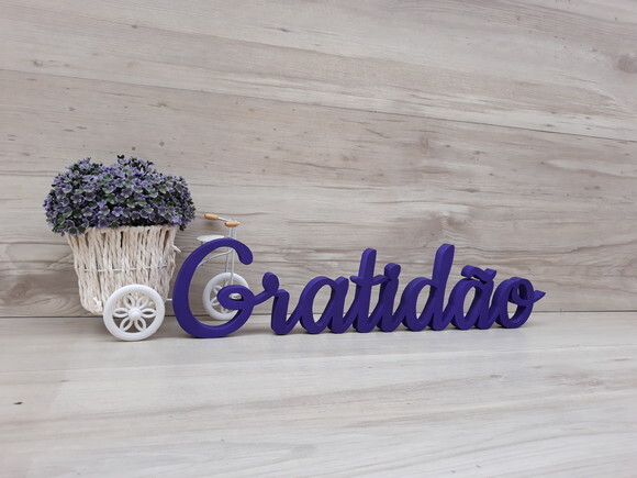 Gratidão - Palavra de mesa em MDF