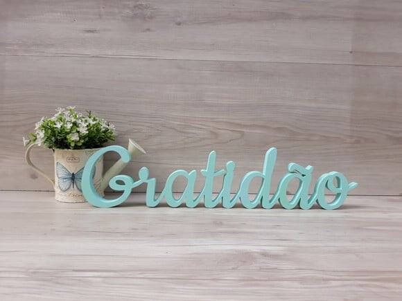 Gratidão - Palavra de mesa em MDF