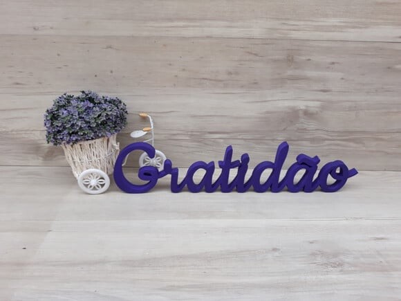 Gratidão - Palavra de mesa em MDF