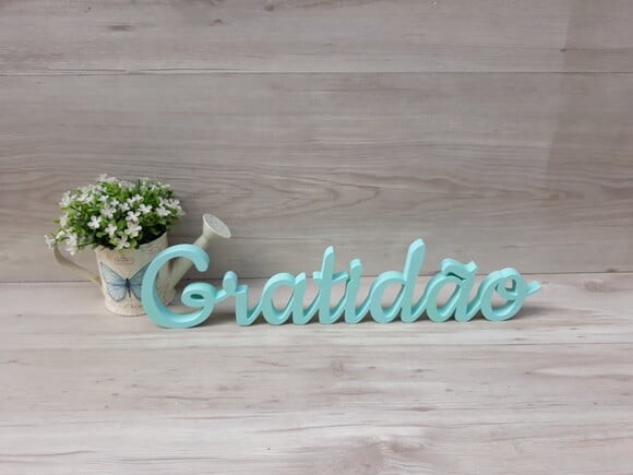 Gratidão - Palavra de mesa em MDF