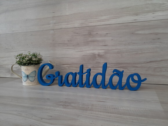 Gratidão - Palavra de mesa em MDF