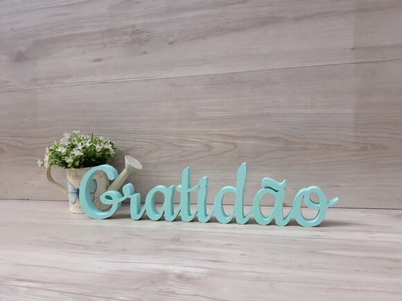 Gratidão - Palavra de mesa em MDF