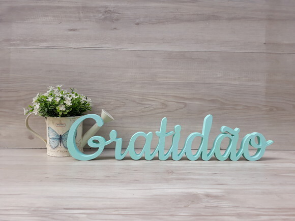 Gratidão - Palavra de mesa em MDF