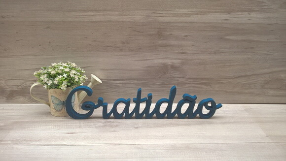 Gratidão - Palavra de mesa em MDF