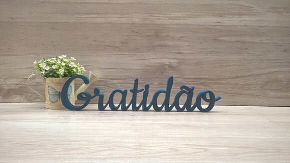 Gratidão - Palavra de mesa em MDF