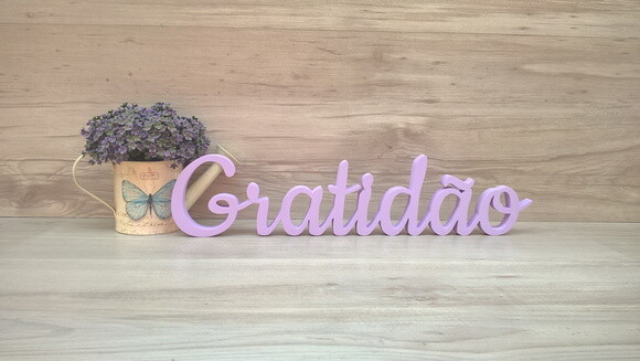 Gratidão - Palavra de mesa em MDF