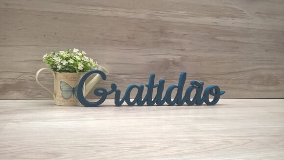Gratidão - Palavra de mesa em MDF