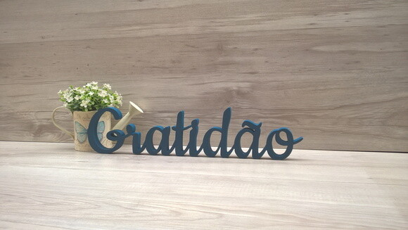 Gratidão - Palavra de mesa em MDF