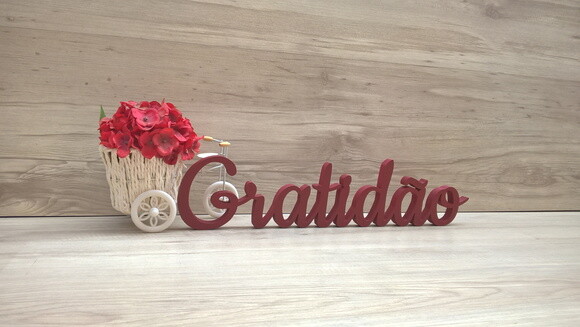Gratidão - Palavra de Mesa em mdf