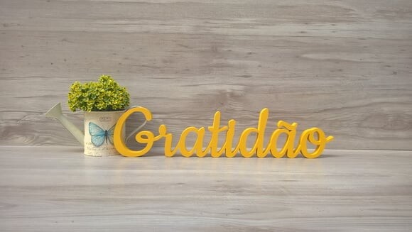 Gratidão - Palavra de Mesa em mdf