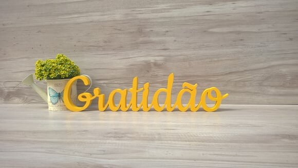 Gratidão - Palavra de Mesa em mdf