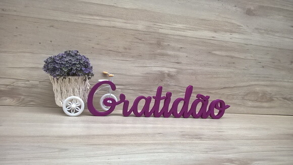 Gratidão - Palavra de Mesa em mdf