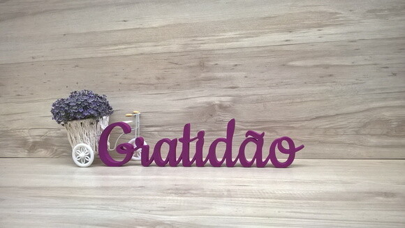 Gratidão - Palavra de Mesa em mdf