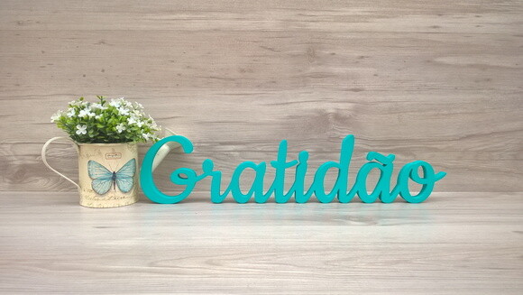 Gratidão - Palavra de Mesa em mdf