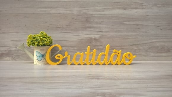 Gratidão - Palavra de Mesa em mdf