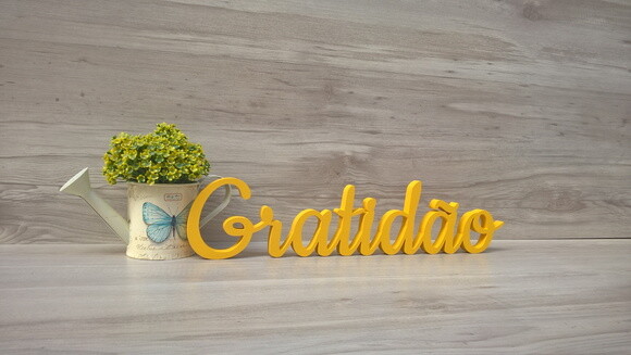 Gratidão - Palavra de Mesa em mdf